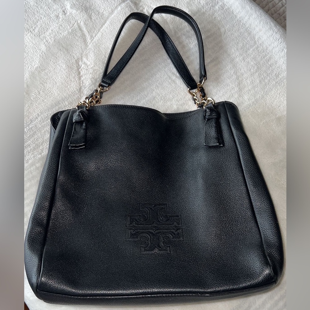 Tory Burch leather black purse